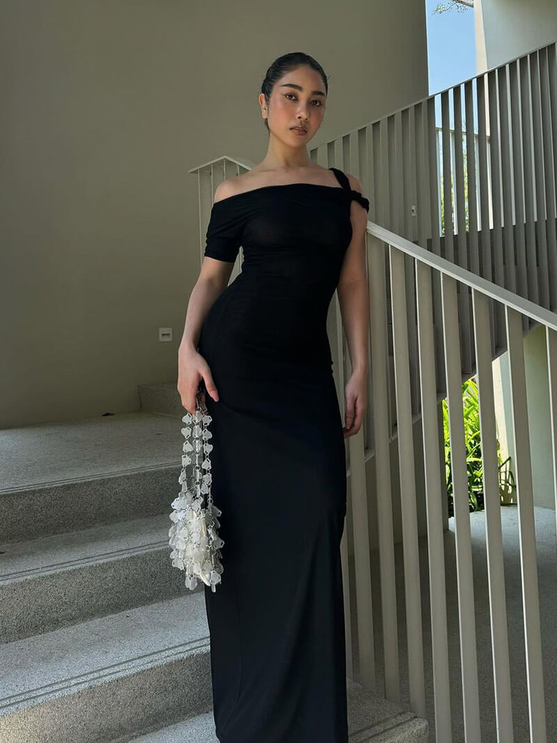 Aili gedrehtes Maxi Kleid