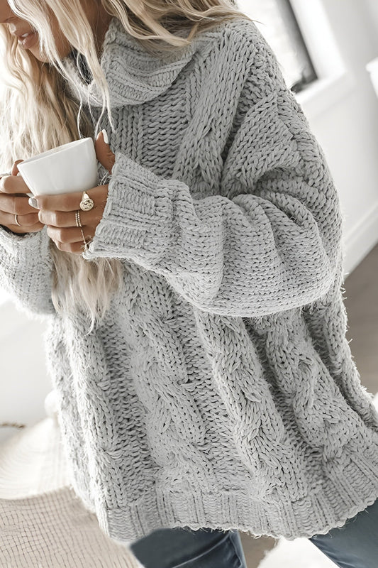 Kassey | Damen Warmer Rollkragen Pullover | Oversize