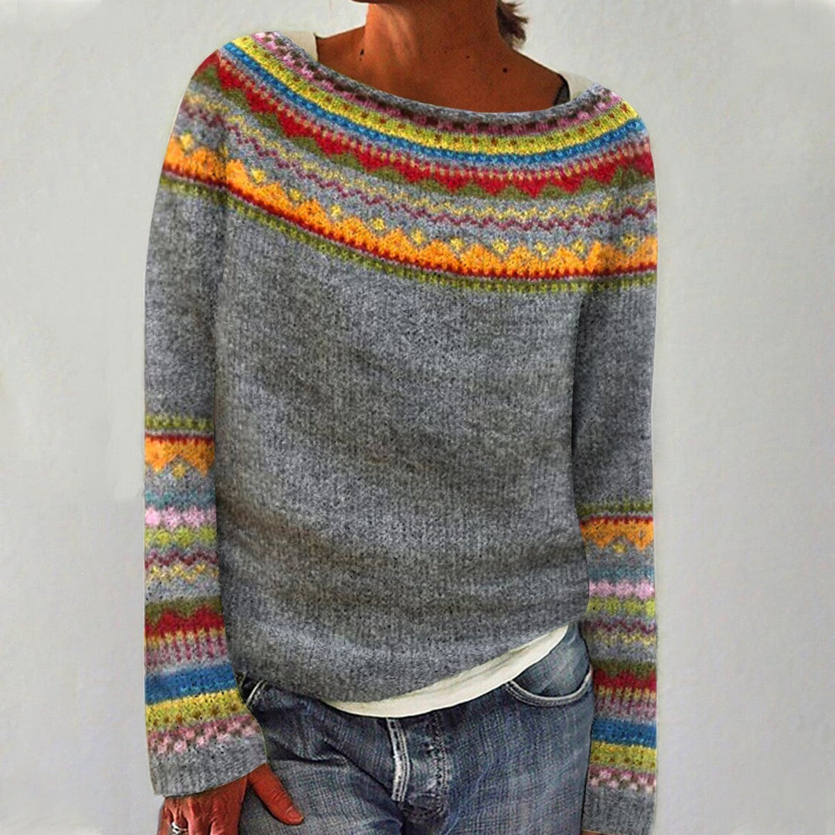 Aria | Damen Winter Lässige Strickt Pullover | Warme