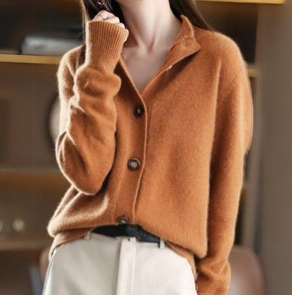 Damen Weicher Strick Lässig Strickjacke