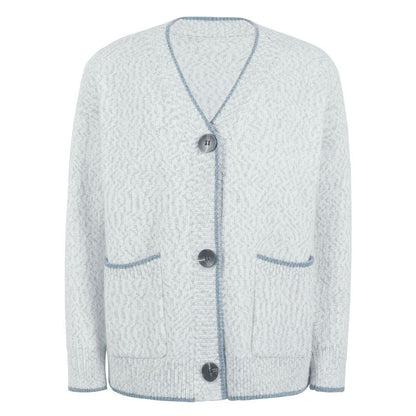 Damen Zwei Seiten Taschen Lässige Strickjacke