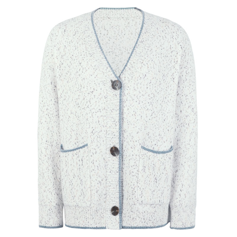 Damen Zwei Seiten Taschen Lässige Strickjacke