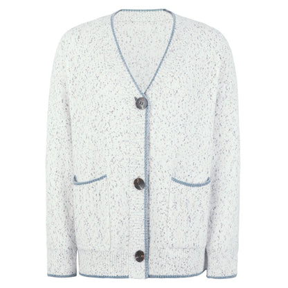 Damen Zwei Seiten Taschen Lässige Strickjacke