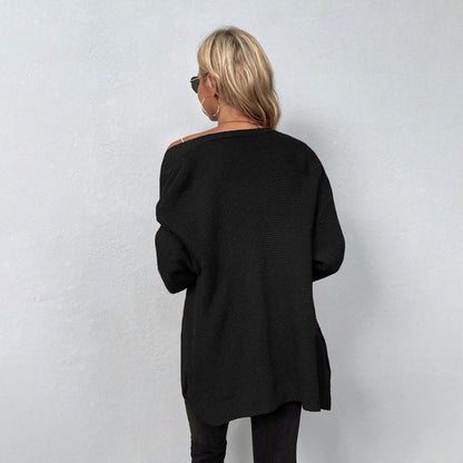 Damen Bequeme Lässige Strickjacke