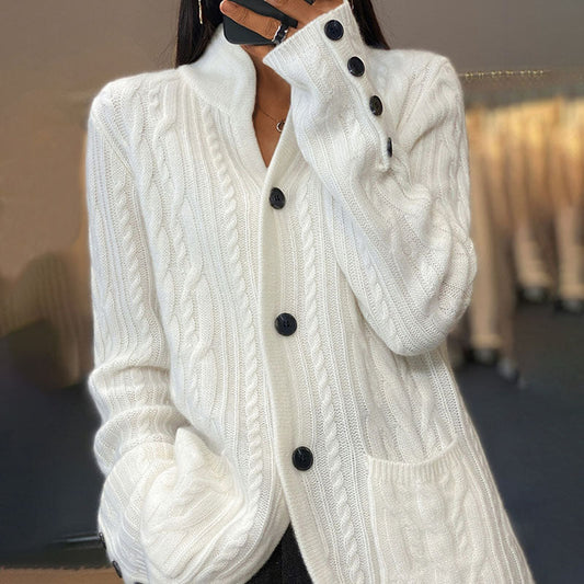 Damen Schicke Elegante Warme Strickjacke
