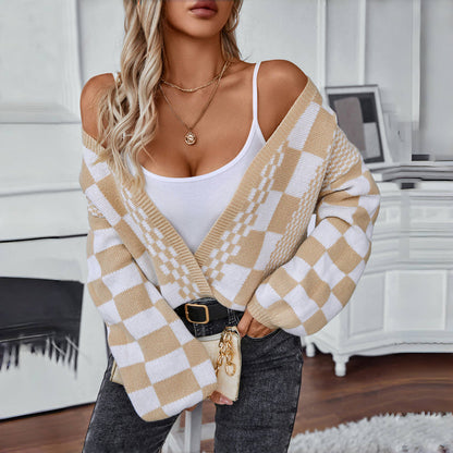 Damen Übergroßer Schick Lässige Strickjacke