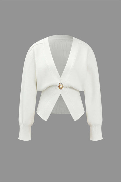 Penelope | Damen Bequem V-Ausschnitt Strickjacke | Lässig