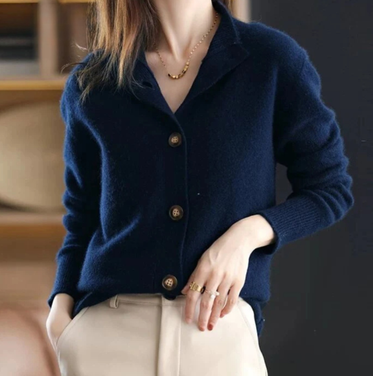 Damen Weicher Strick Lässig Strickjacke