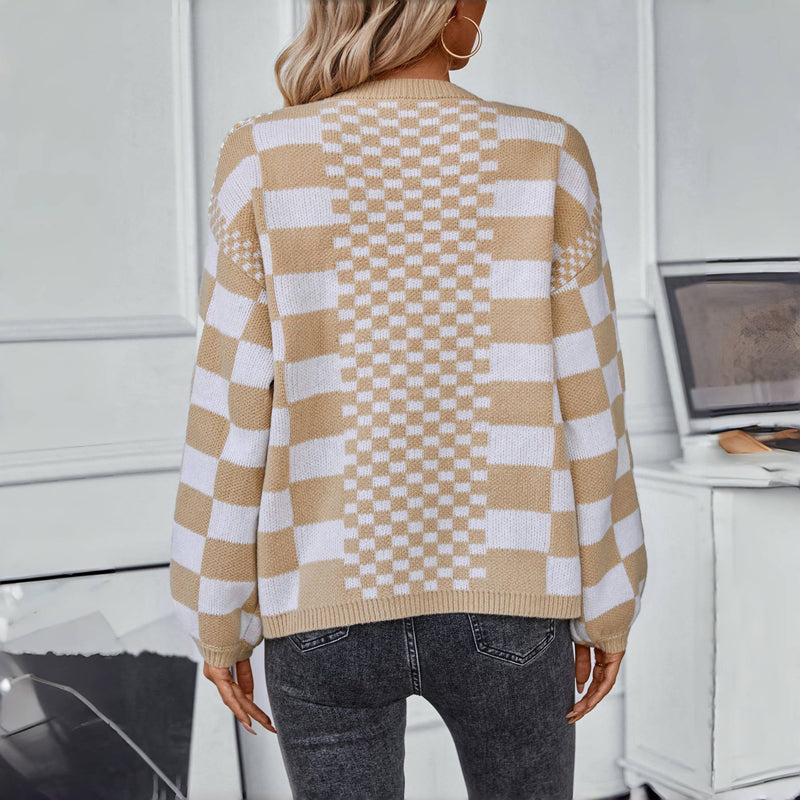 Damen Übergroßer Schick Lässige Strickjacke
