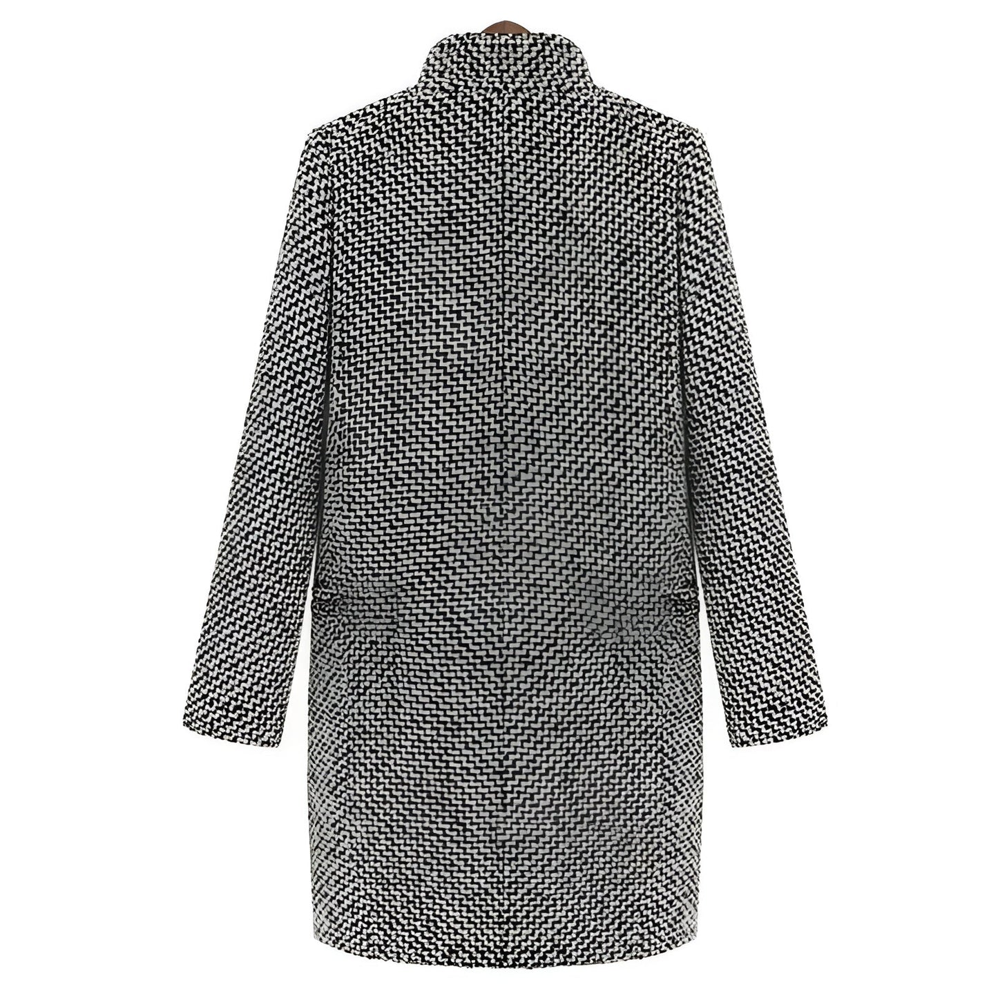 Melaiza | Damen Eleganter Winter Stehkragen Lang Mantel | Warme