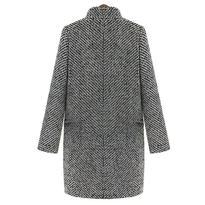 Melaiza | Damen Eleganter Winter Stehkragen Lang Mantel | Warme