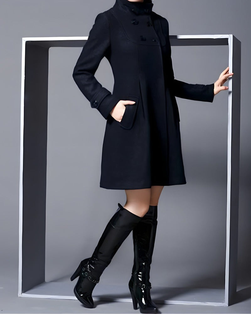 Mia | Damen Winter Eleganter Stil Jacke | Warme