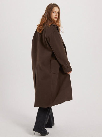 Amira | Damen Klassischer Winter Trench Mantel | Lang