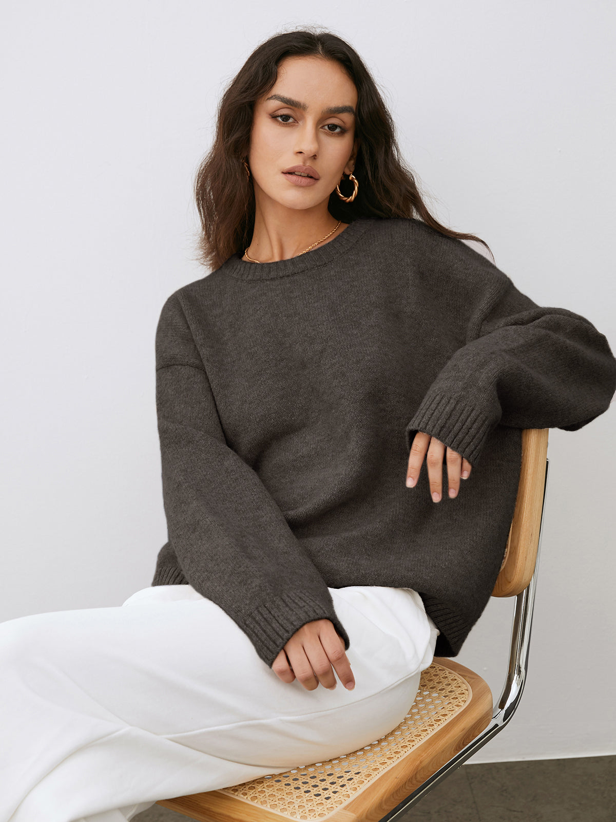 Camila | Damen Weich Bequem Lose Pullover | Warme