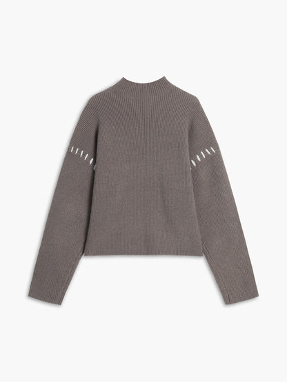 Harper | Damen Stilvoll Lose Mockhals Pullover | Warme