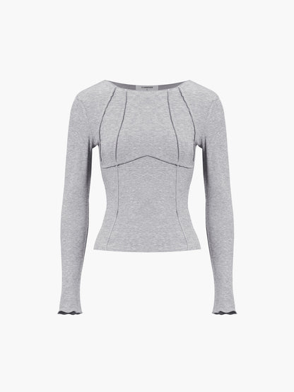 Ava | Damen Schlanke Passform Lässig Pullover | Langarm