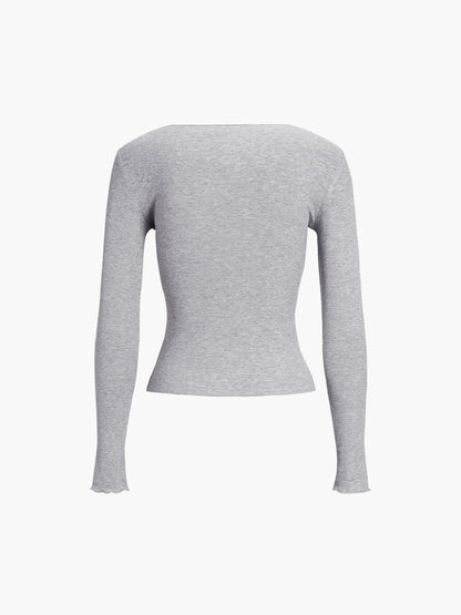 Ava | Damen Schlanke Passform Lässig Pullover | Langarm