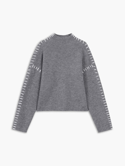 Harper | Damen Stilvoll Lose Mockhals Pullover | Warme