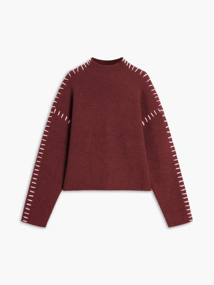 Harper | Damen Stilvoll Lose Mockhals Pullover | Warme