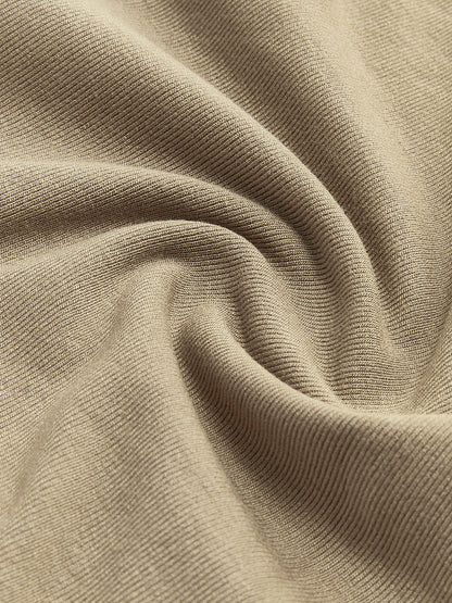 Evelyn | Damen Rippen Strick Asymmetrisches Oberteil  | Langarm