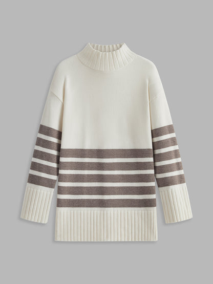Elizabeth | Damen Rollkragen Übergröße Pullover | Warme