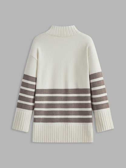 Elizabeth | Damen Rollkragen Übergröße Pullover | Warme