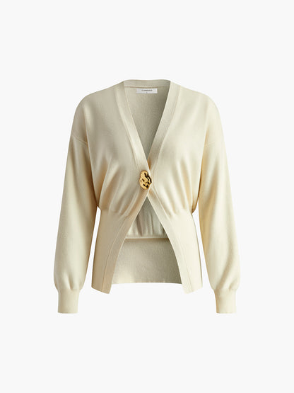 Eleanor | Damen Stylish Knopf Strickjacke | Elegante