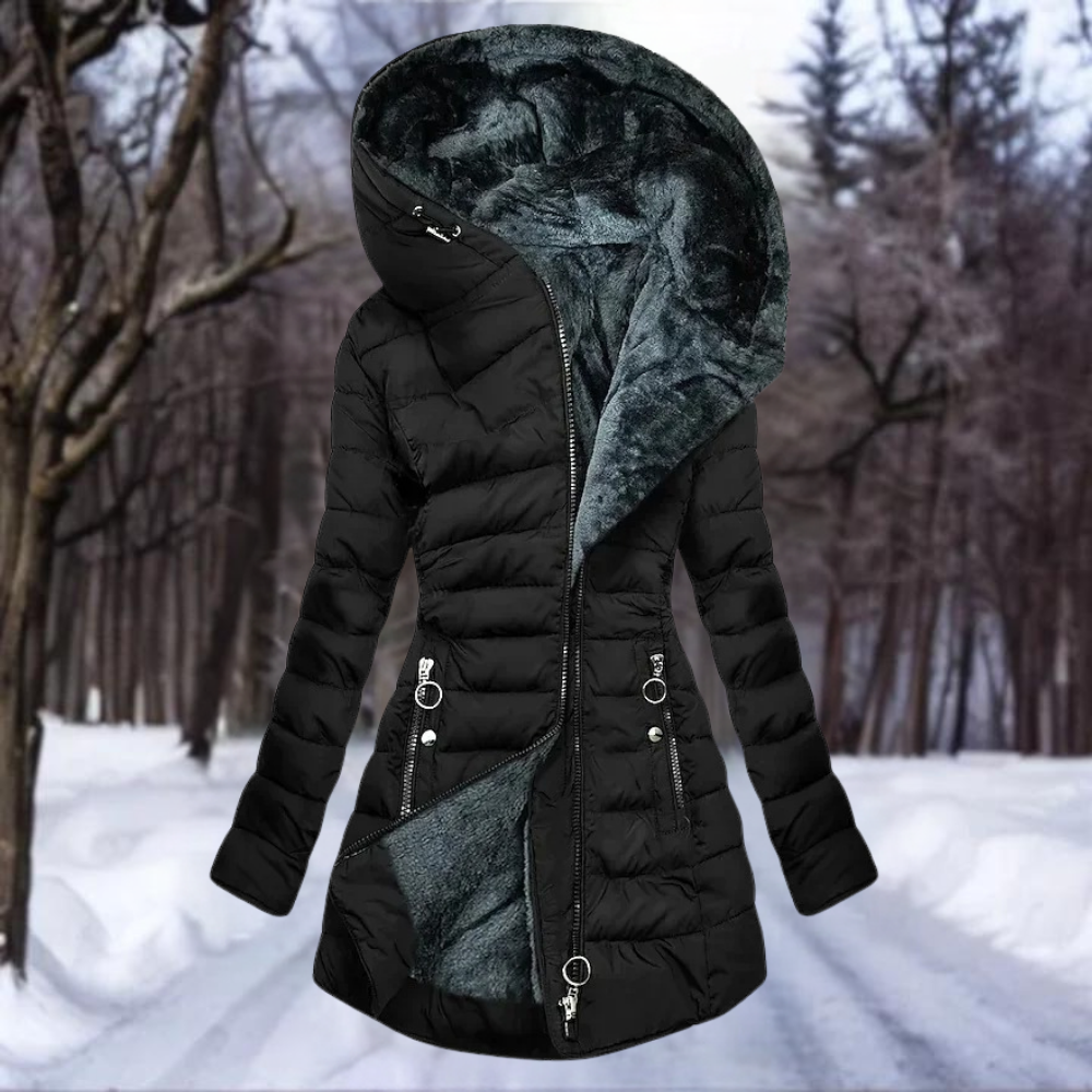 Damen Winter Kapuze Puffer Jacke