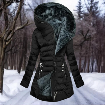 Damen Winter Kapuze Puffer Jacke