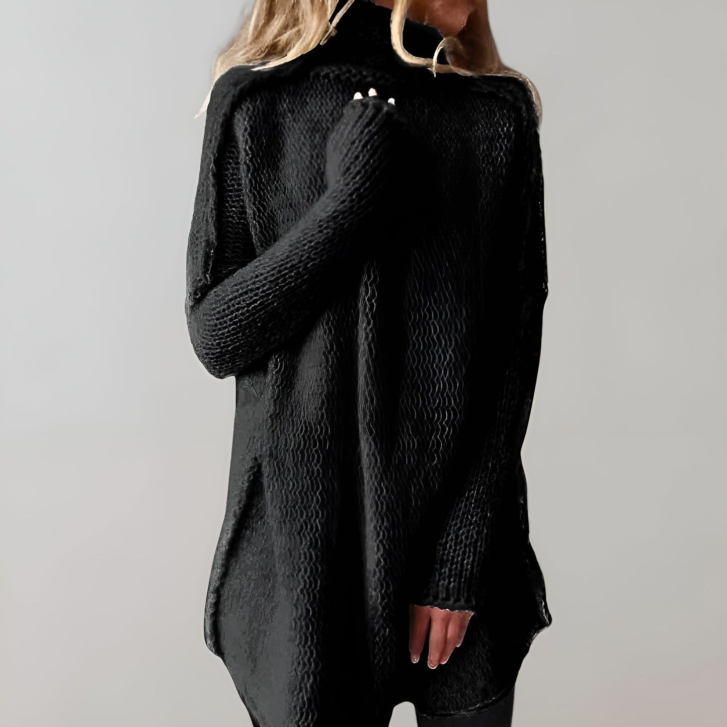 Clara | Damen Lässiger Weicher Strick Pullover | Rollkragen