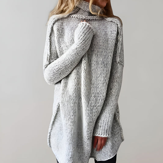 Clara | Damen Lässiger Weicher Strick Pullover | Rollkragen