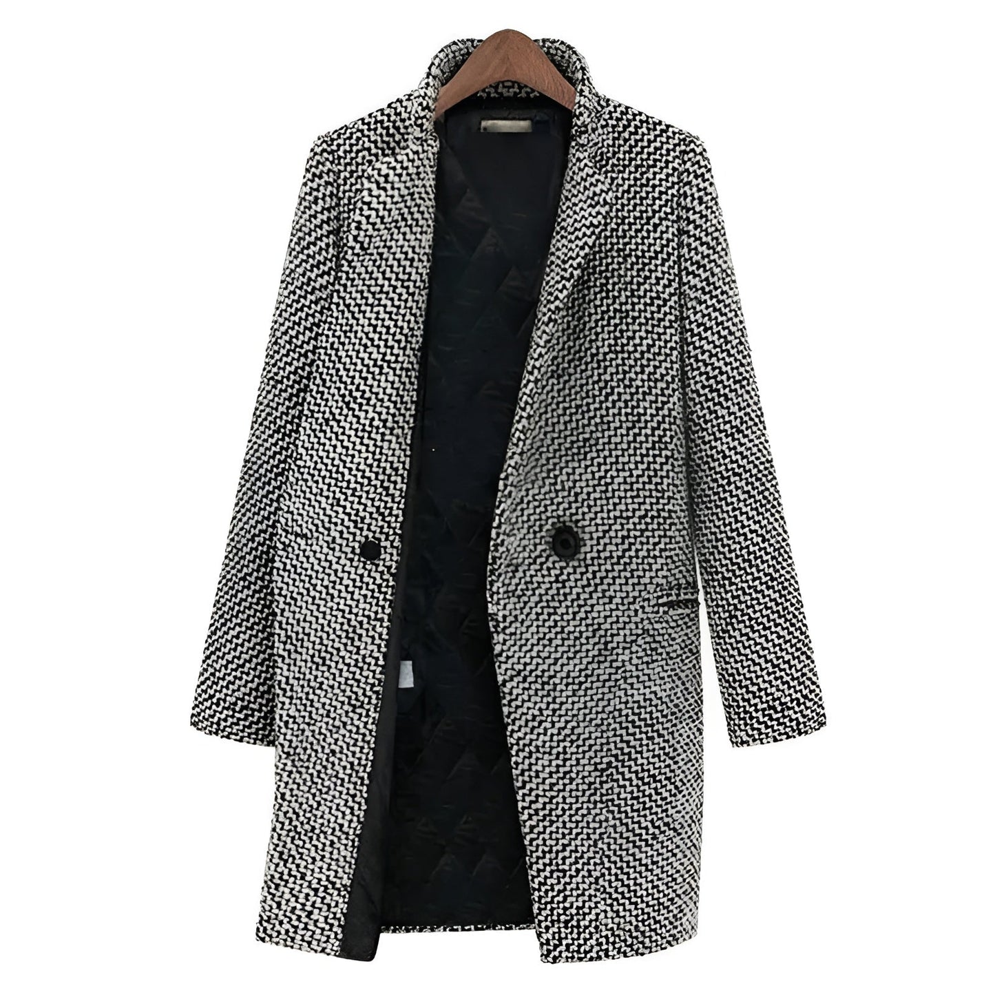 Melaiza | Damen Eleganter Winter Stehkragen Lang Mantel | Warme