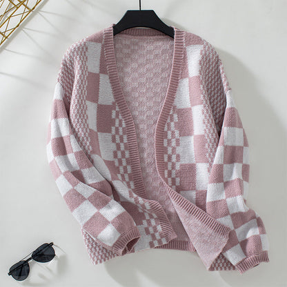 Damen Übergroßer Schick Lässige Strickjacke