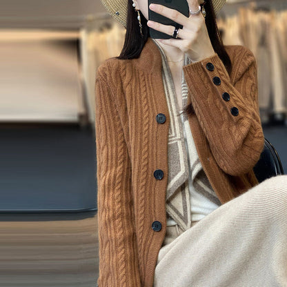 Damen Schicke Elegante Warme Strickjacke