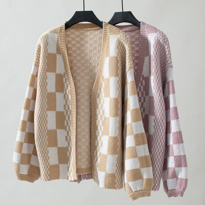 Damen Übergroßer Schick Lässige Strickjacke