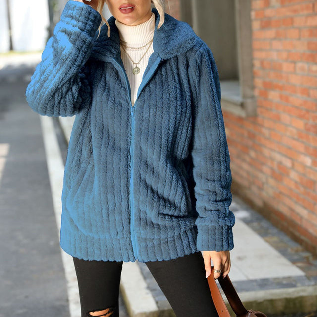 Willow | Damen Warme Weich Lose Jacke | Lässig