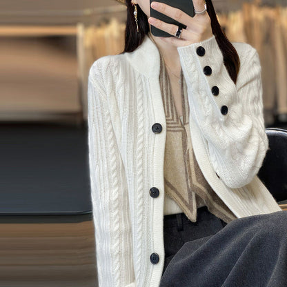 Damen Schicke Elegante Warme Strickjacke