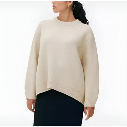 Alexandra | Damen Lässiger Oversize Pullover | Rundhalsausschnitt