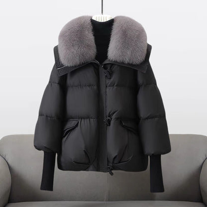 Eva | Damen Gemütliche Schicke Gesteppt Winter Jacke | Mit Knopfleiste