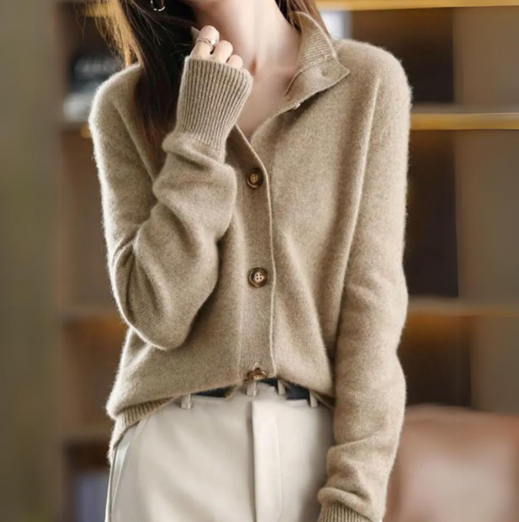 Damen Weicher Strick Lässig Strickjacke