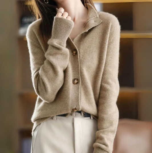 Damen Weicher Strick Lässig Strickjacke