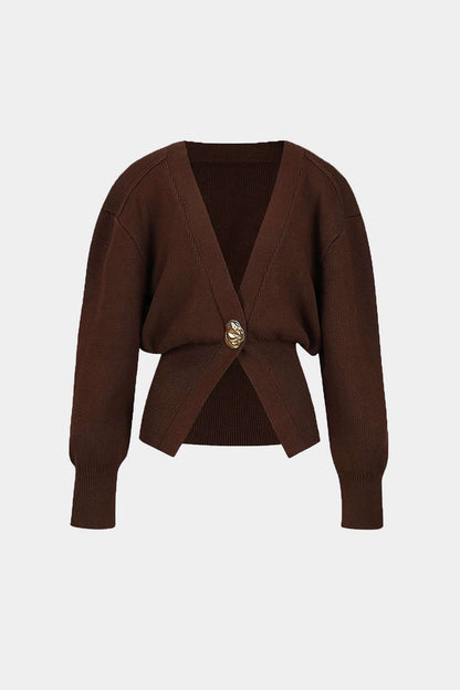 Penelope | Damen Bequem V-Ausschnitt Strickjacke | Lässig