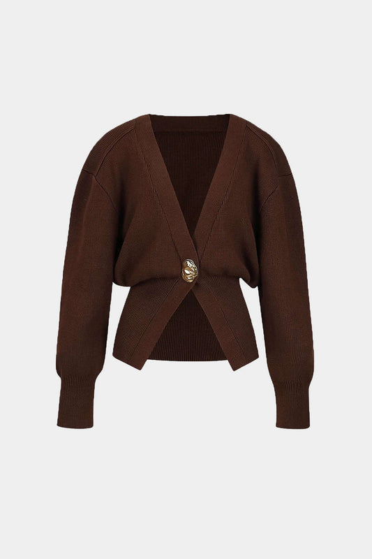 Penelope | Damen Bequem V-Ausschnitt Strickjacke | Lässig