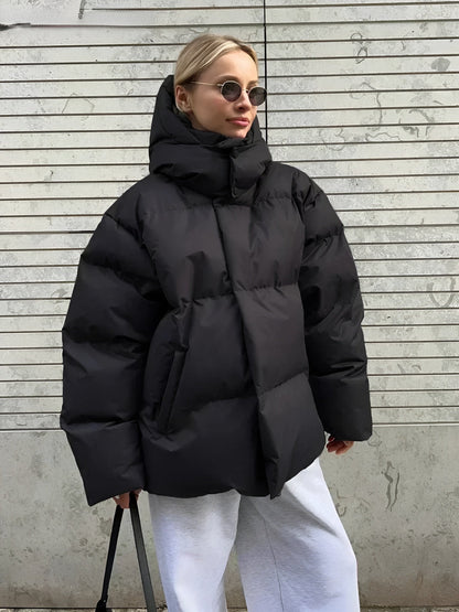 Leana | Damen Bequeme Gesteppt Kapuzen Jacke | Zipper